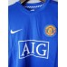 Manchester United 08/09 Away Blue Long Sleeve Soccer Jersey